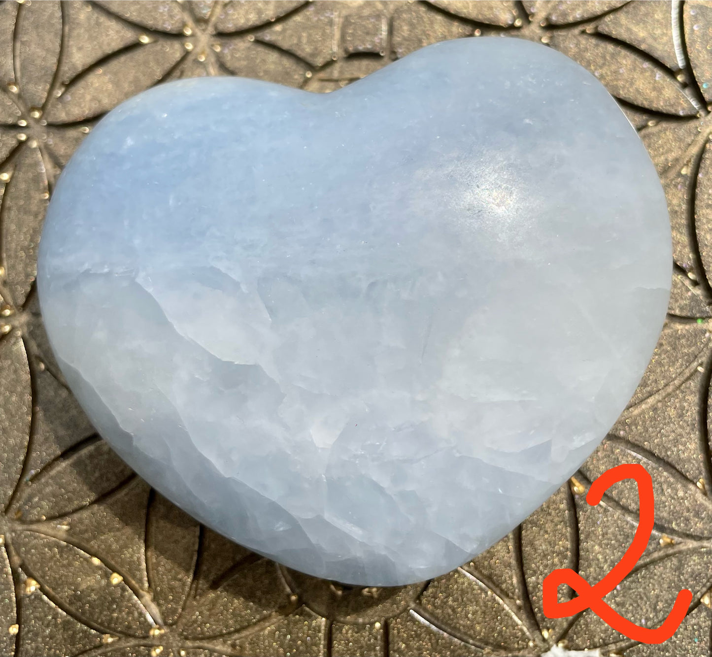 blauer Calcit Herzen