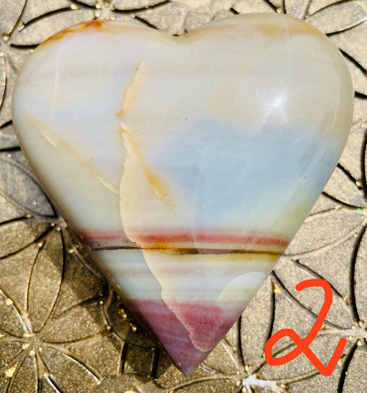 Regenbogen CalcitHerzen