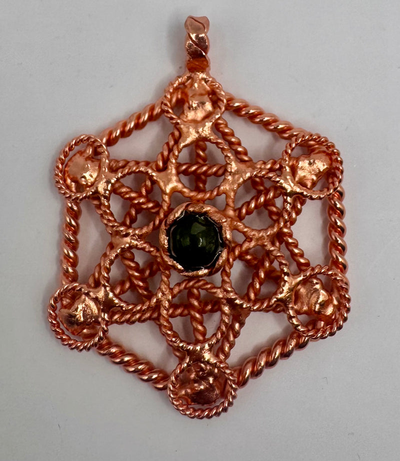 Tensor-Kettenanhänger Metatron mit Stein