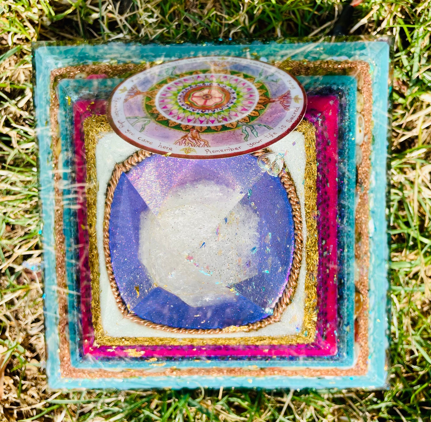 Orgonit Gyza Pyramide „Candy glitter“