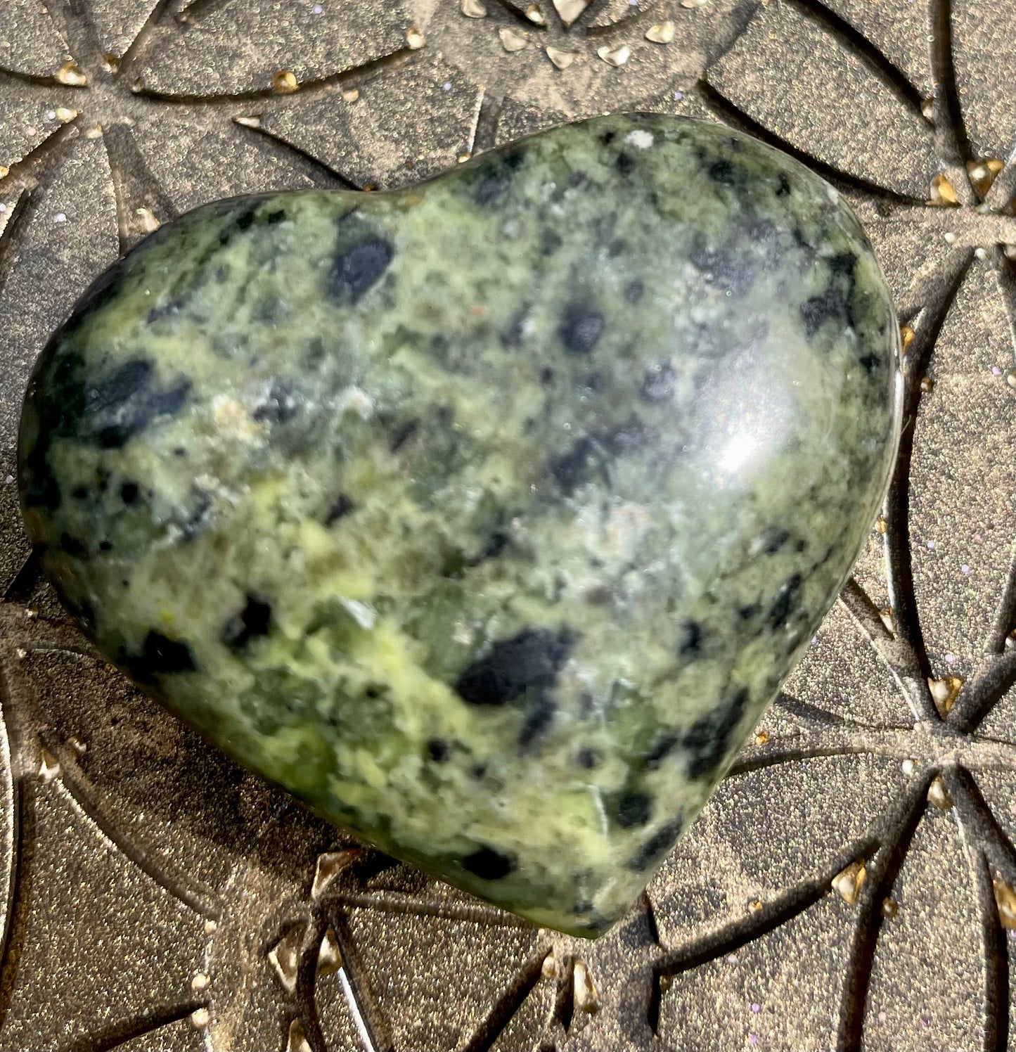 Schlangenhaut Jaspis Herz