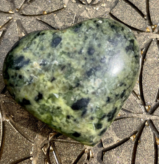 Schlangenhaut Jaspis Herz