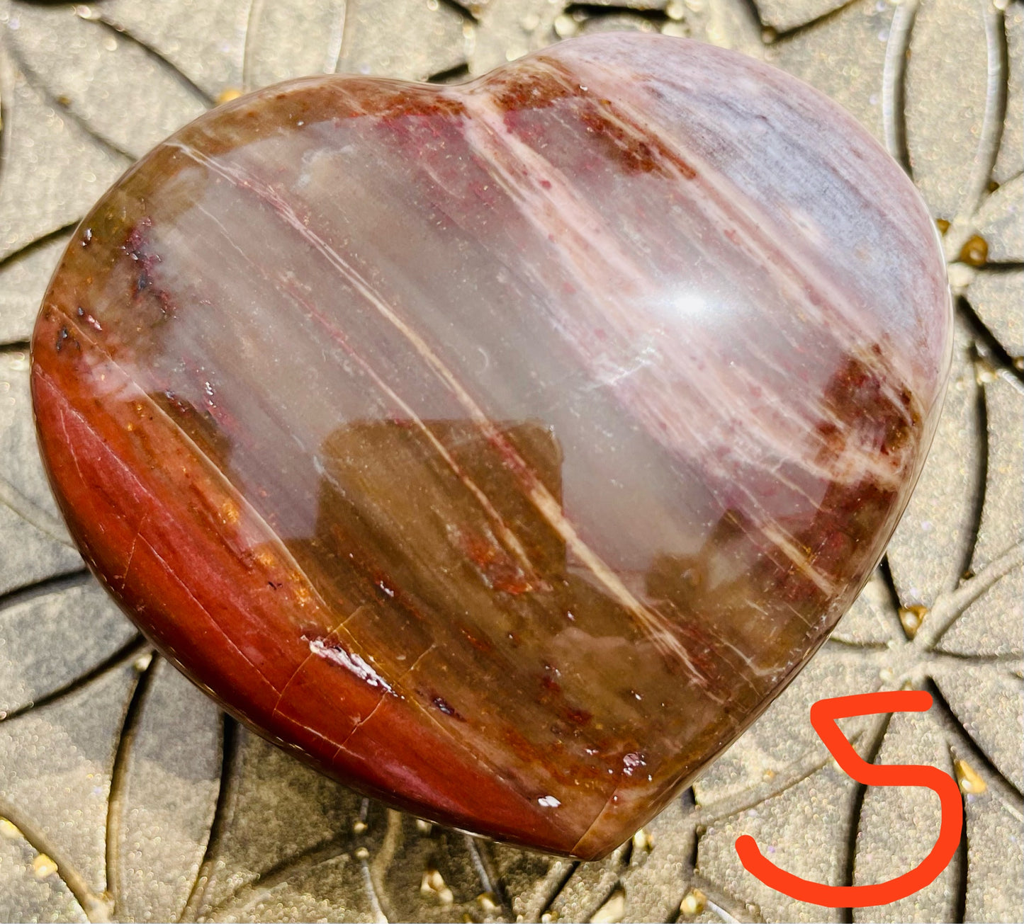 Versteinertes Holz Herzen