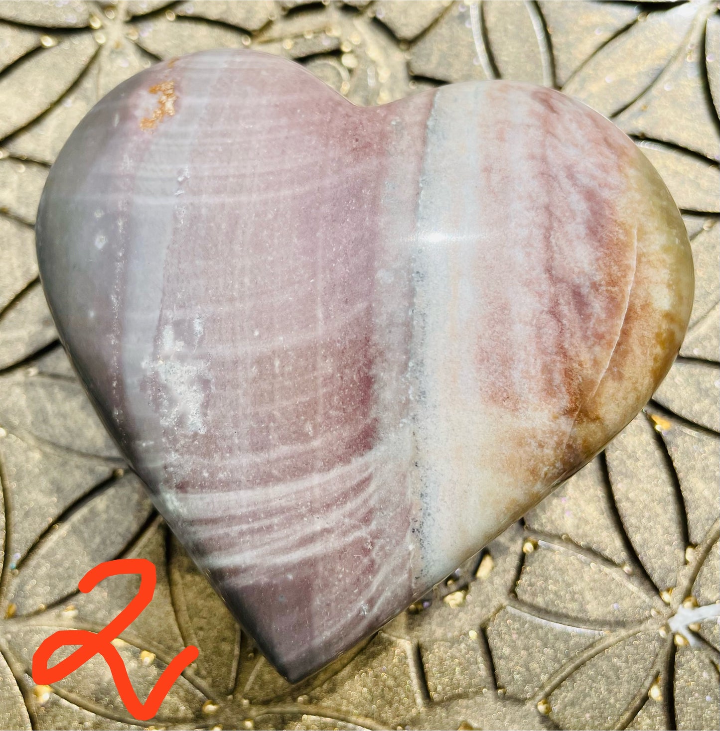 pink Aragonit Herzen