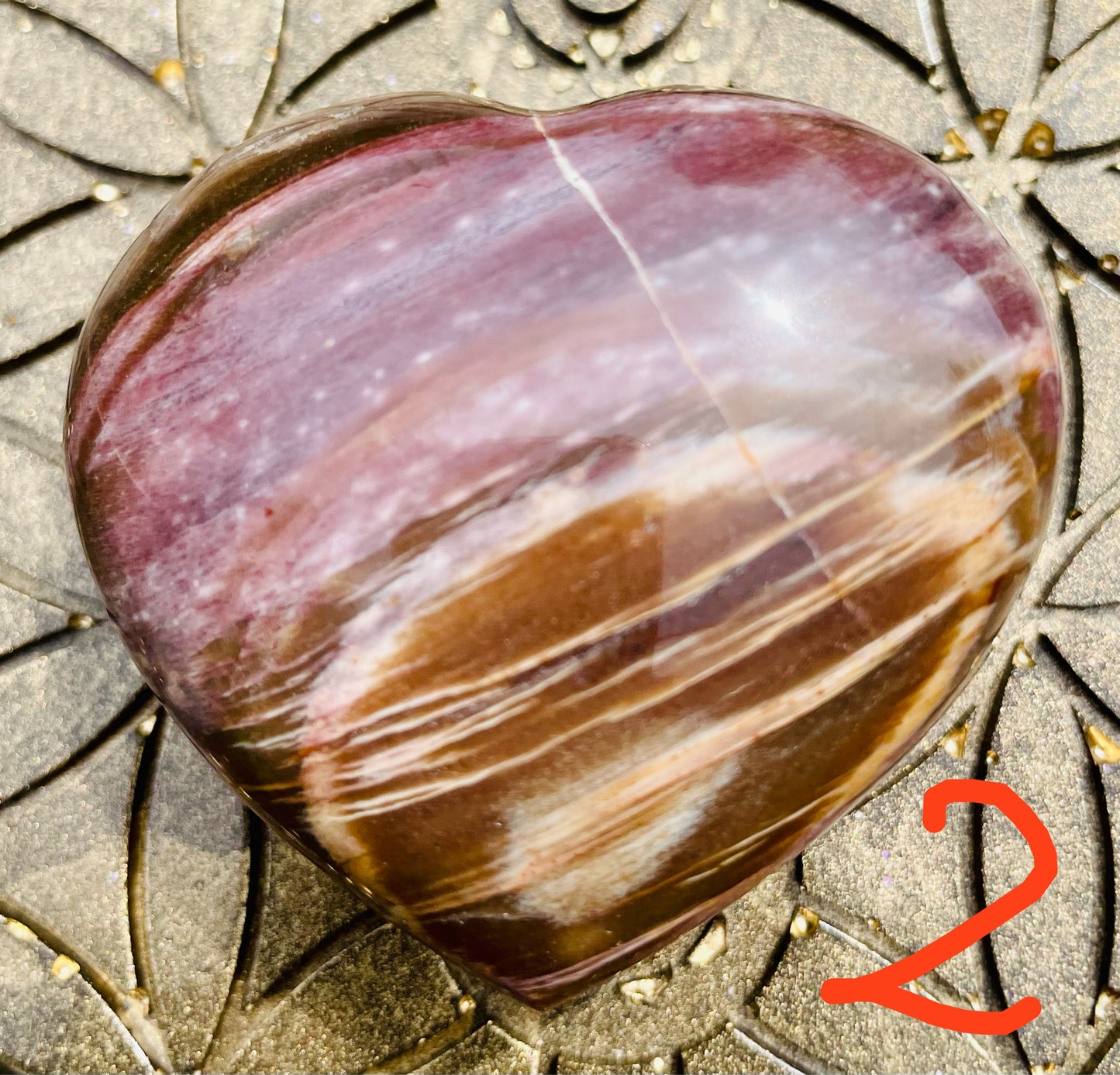 Versteinertes Holz Herzen