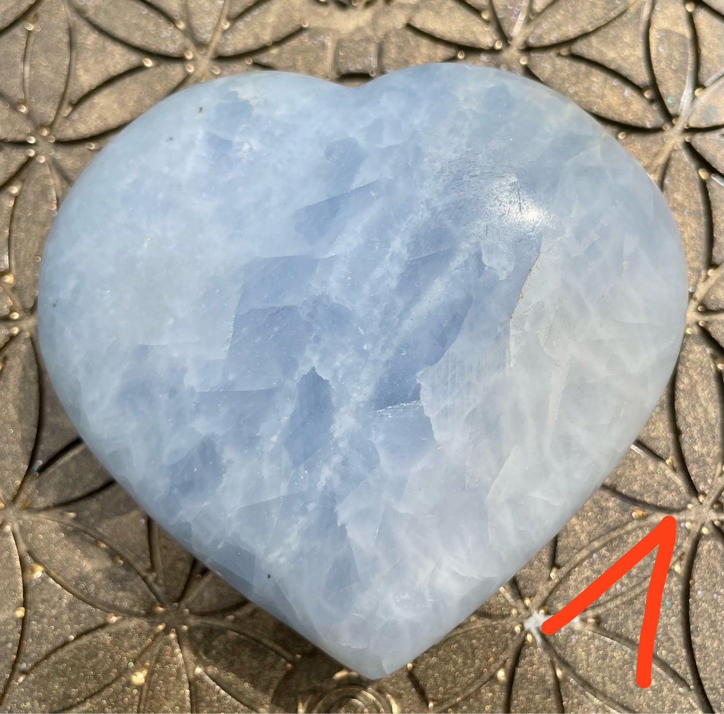 blauer Calcit Herzen