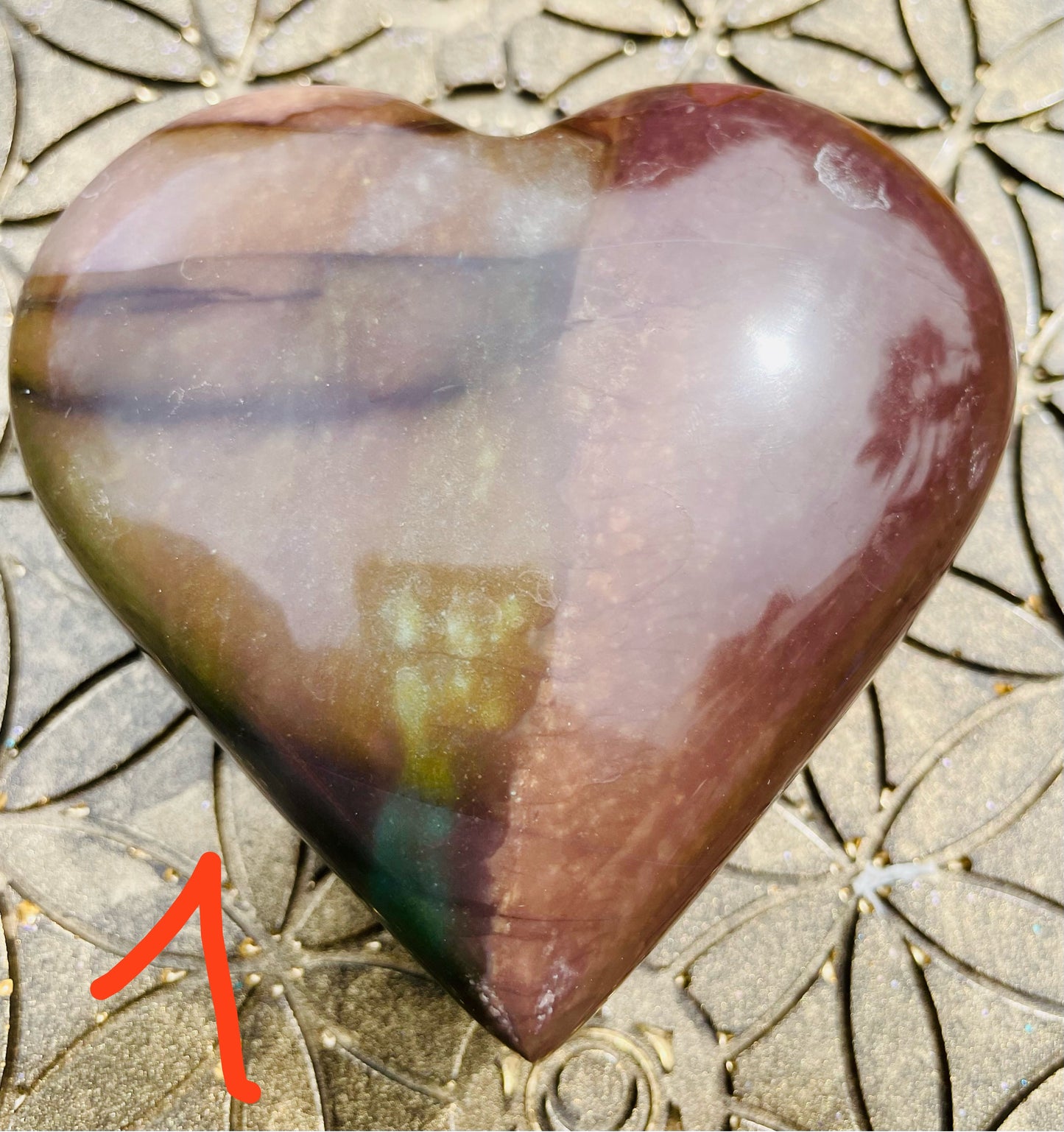 Polychrome Jaspis Herzen