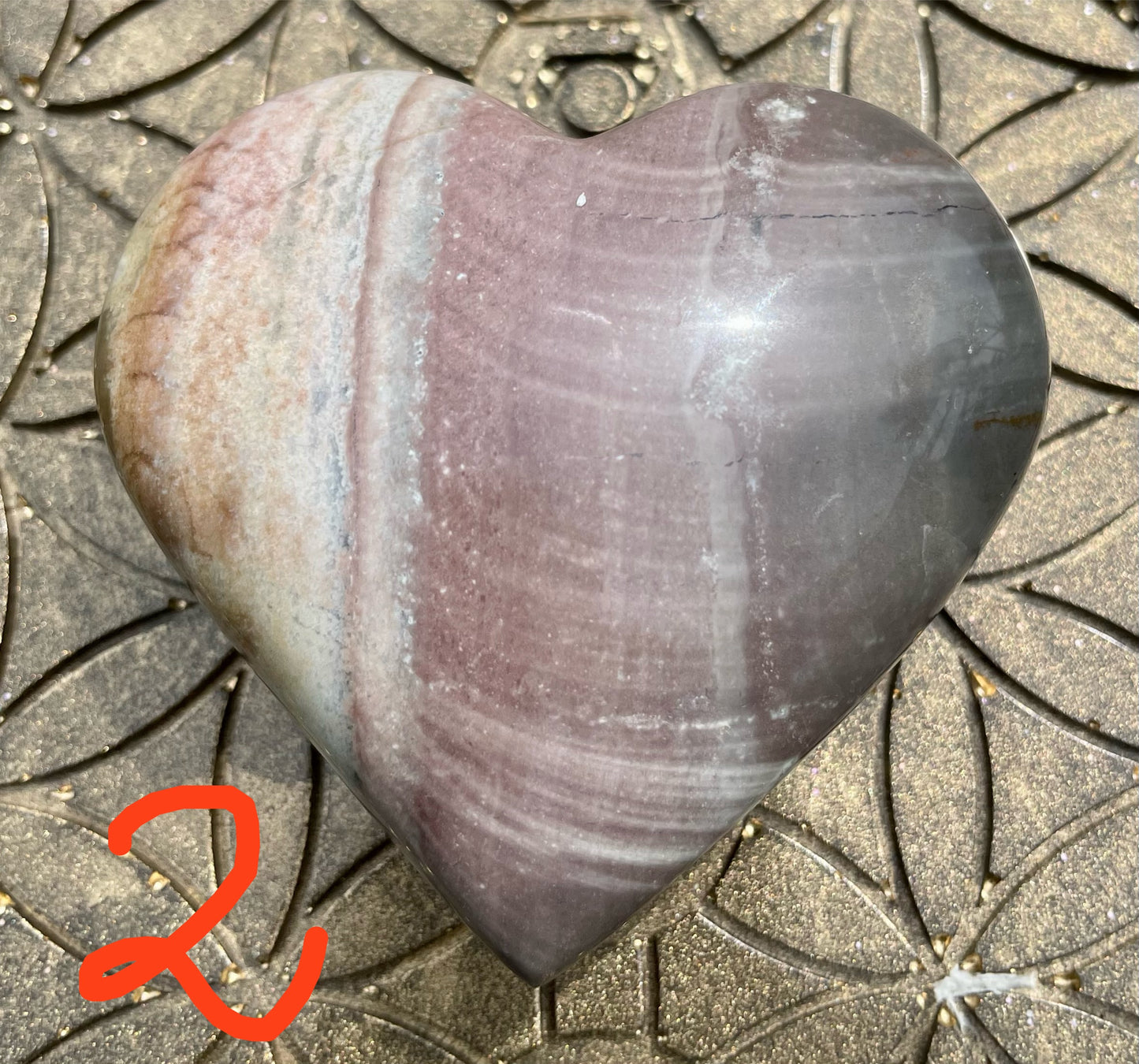 pink Aragonit Herzen