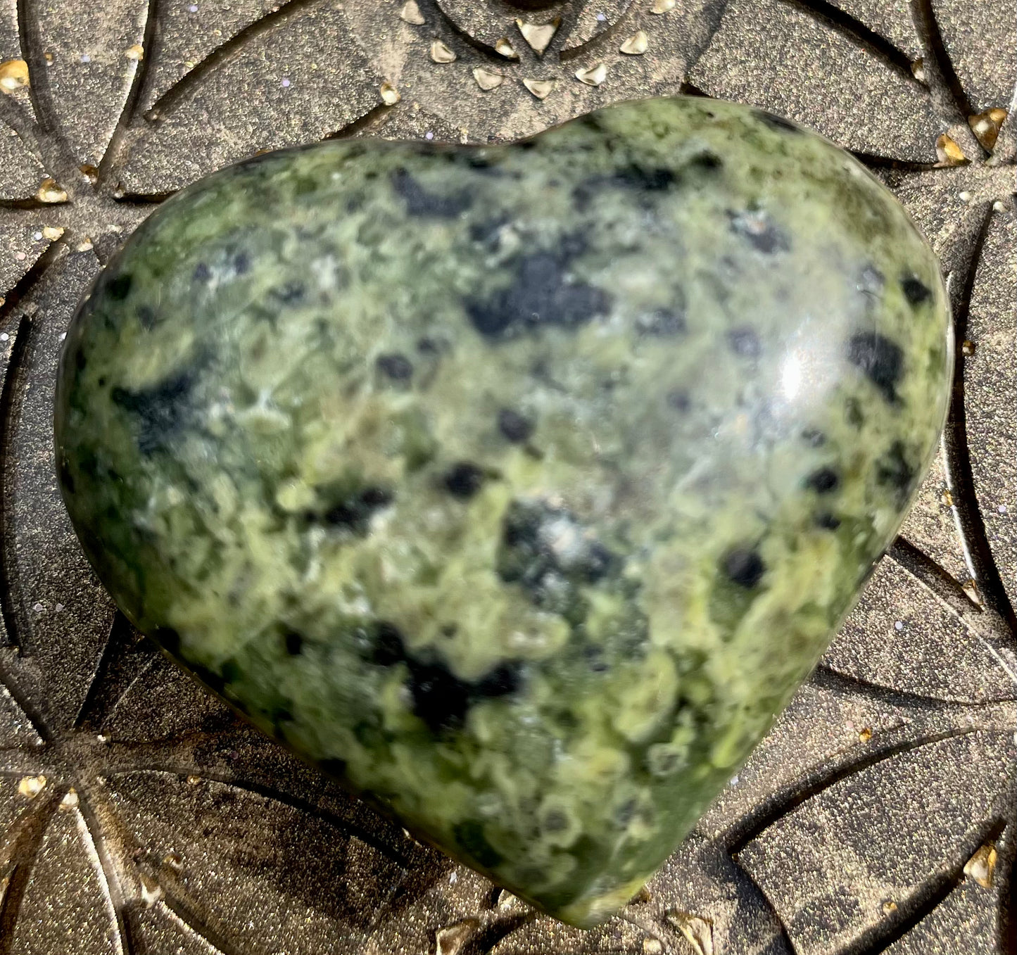 Schlangenhaut Jaspis Herz