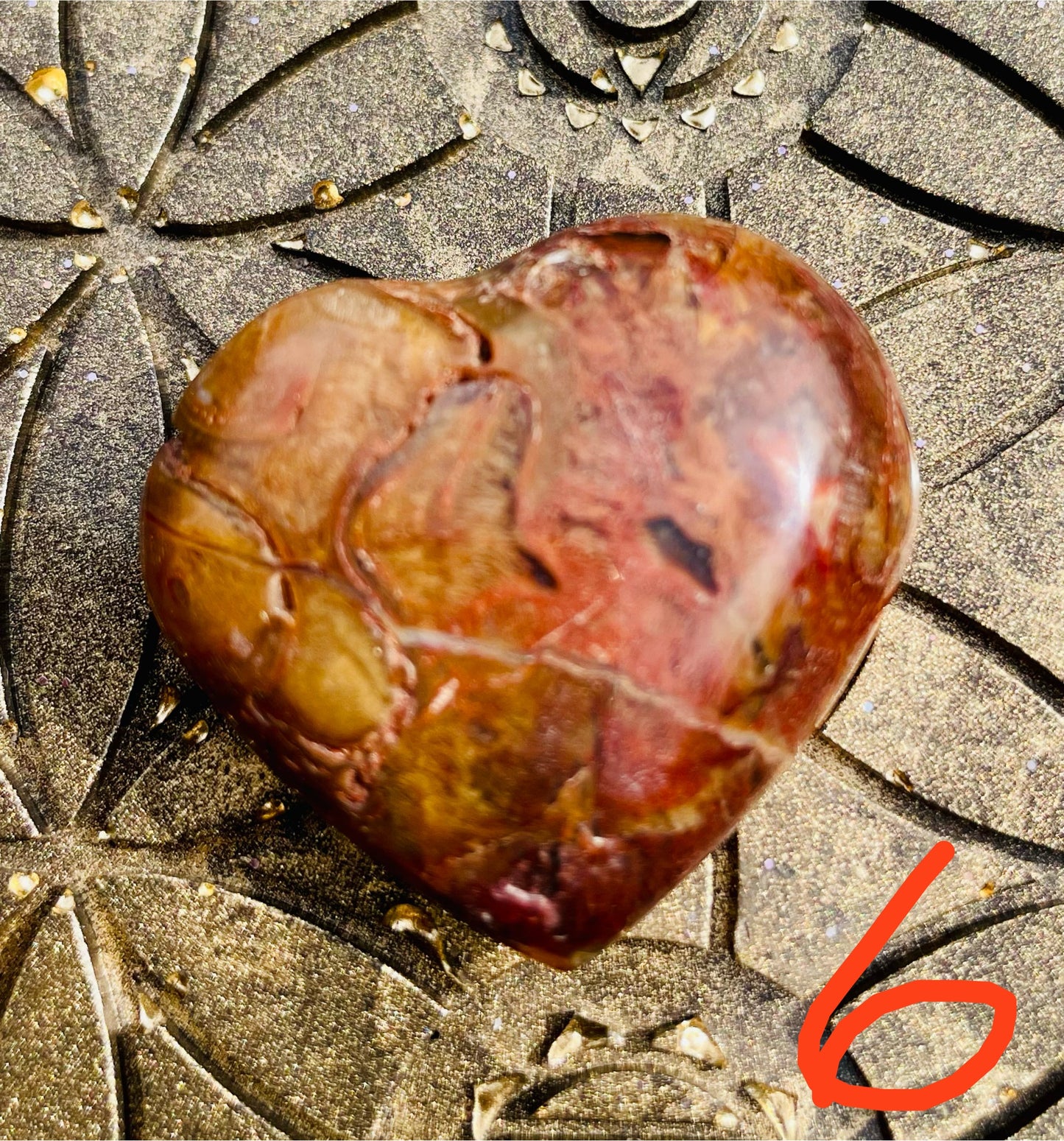 Versteinertes Holz Herzen