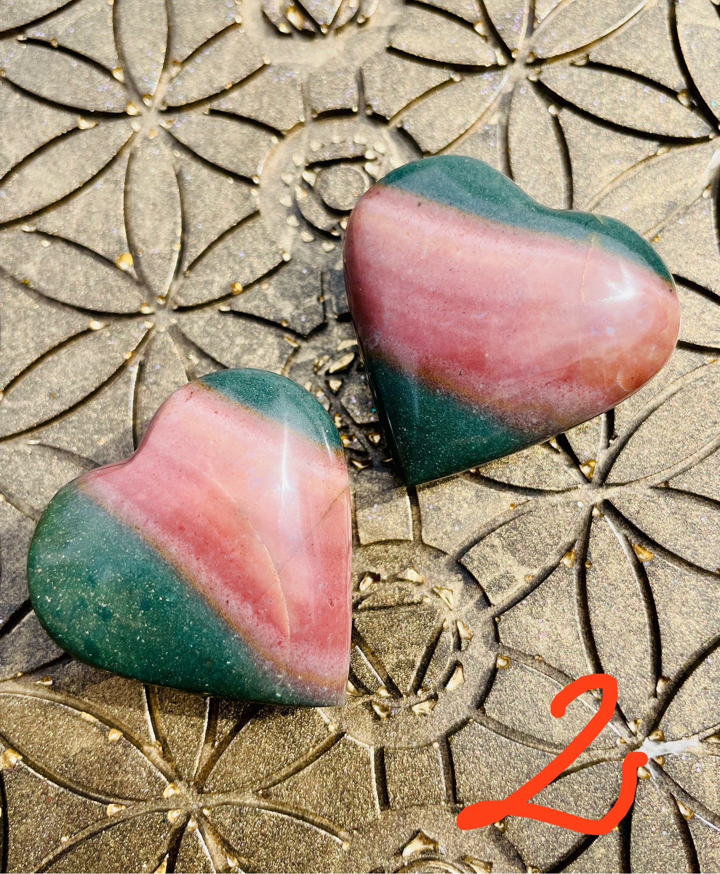 Polychrome Jaspis Herzen