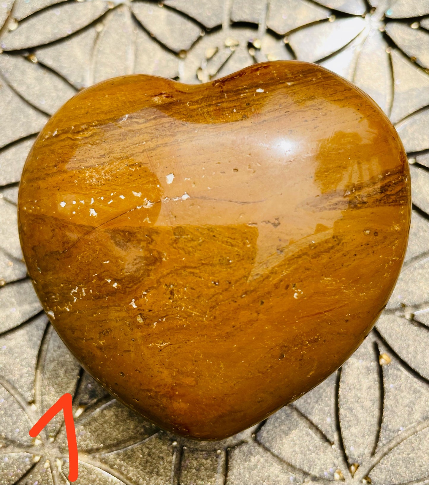 gelber Jaspis Herzen