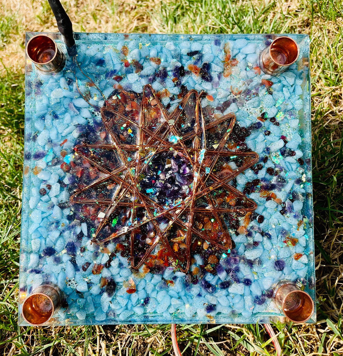 Orgonit Gyza Pyramide „Candy glitter“