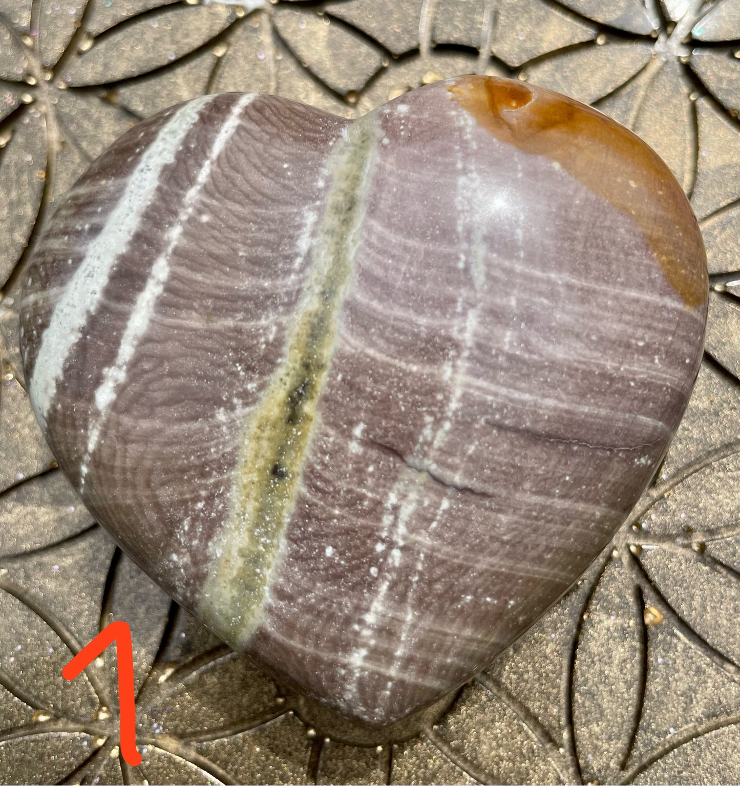 pink Aragonit Herzen