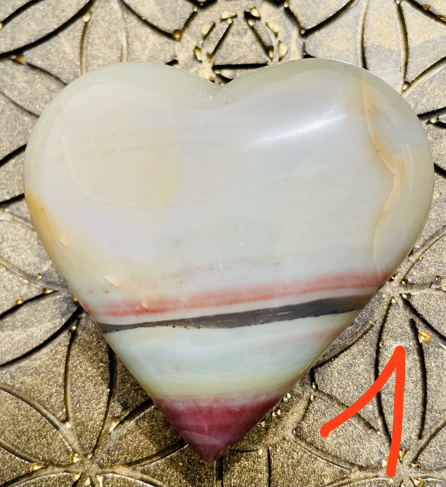 Regenbogen CalcitHerzen