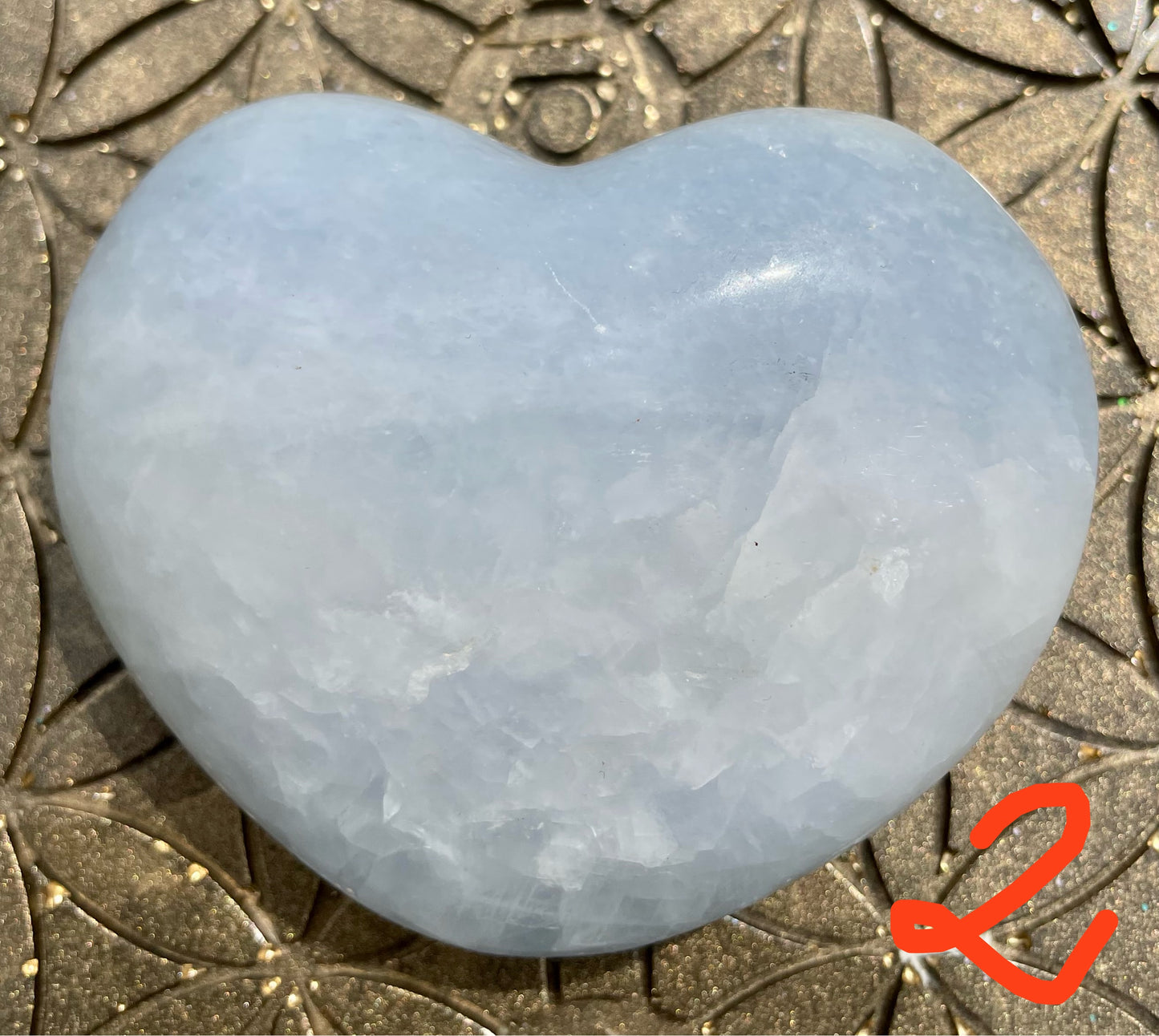 blauer Calcit Herzen