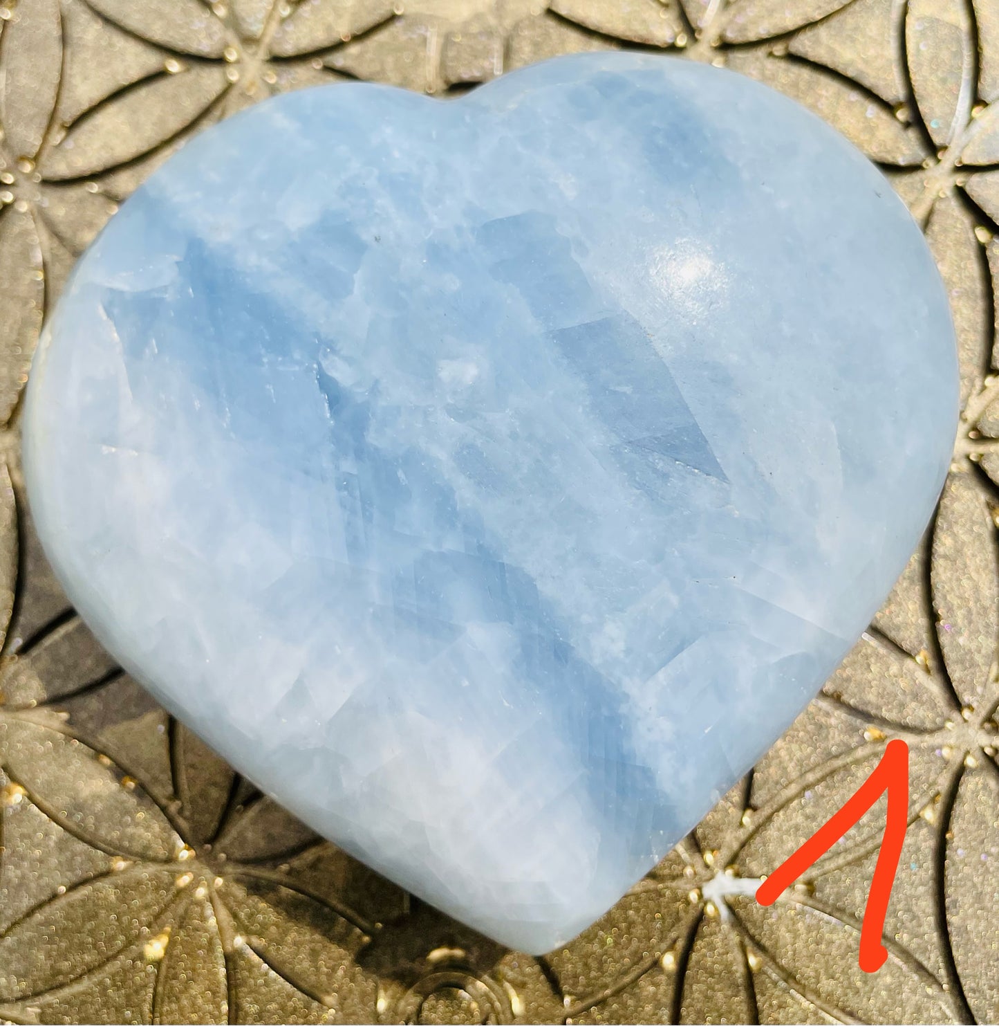 blauer Calcit Herzen