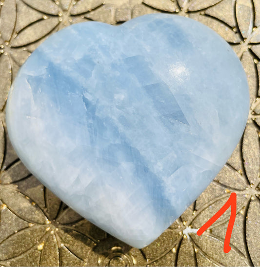 blauer Calcit Herzen