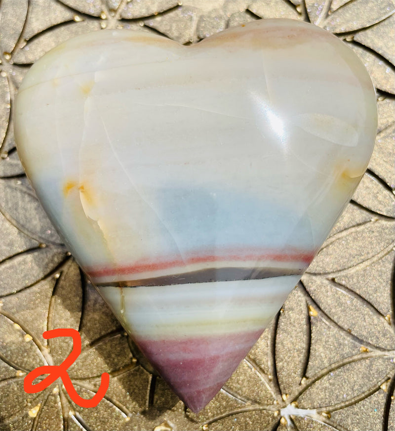 Regenbogencalcit Herzen