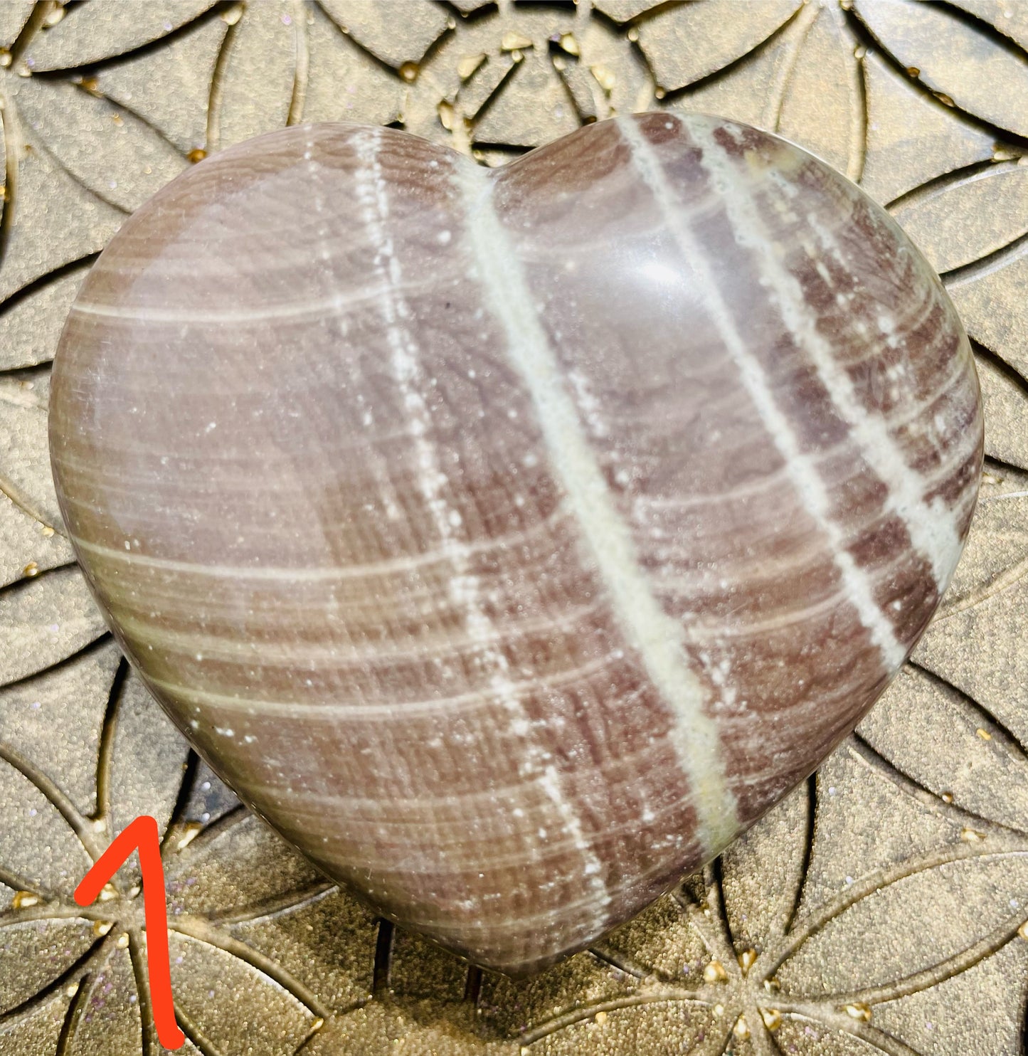 pink Aragonit Herzen