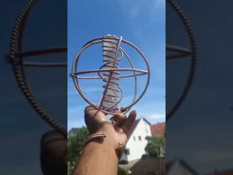 Heilige Geometrie Tensor TFG mit Acu-Vac-Coil mit Bergkristall-Doppelender